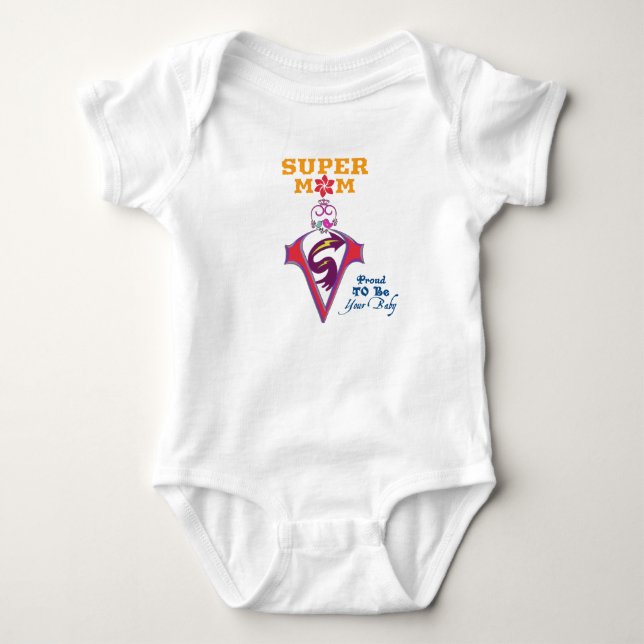 Body Para Bebê super mãe (Frente)