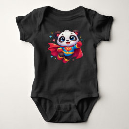 Body Para Bebê Super Panda Hero — Panda Bebê Voador Kawaii Fofo B