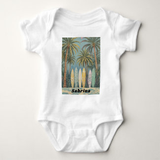 Body Para Bebê Surf, Estilo de Pastel Personalizado