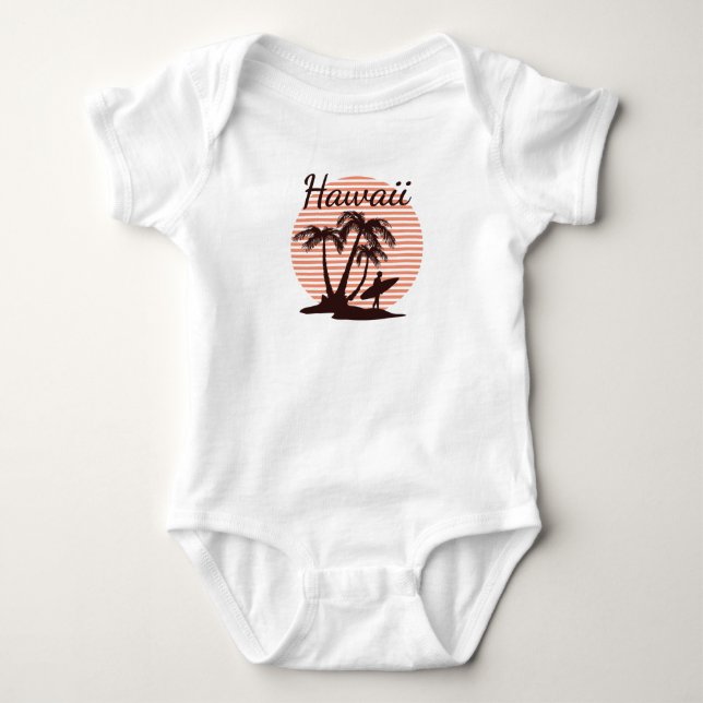 Body Para Bebê Surf Hawaii (Frente)