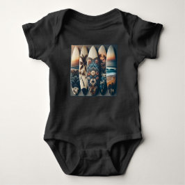 Body Para Bebê Surfboards pintadas no Havaí