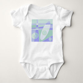 Body Para Bebê Surfe Abstrato Pastel Roxo Verde