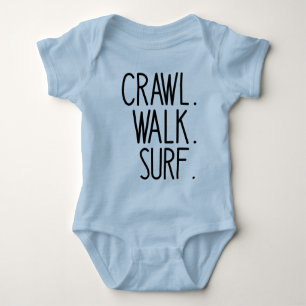 Body Para Bebê Surfing Baby, Crawl Walk Surf, Cute Surfing Lover