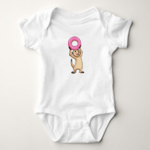 Body Para Bebê Suricata com Donut