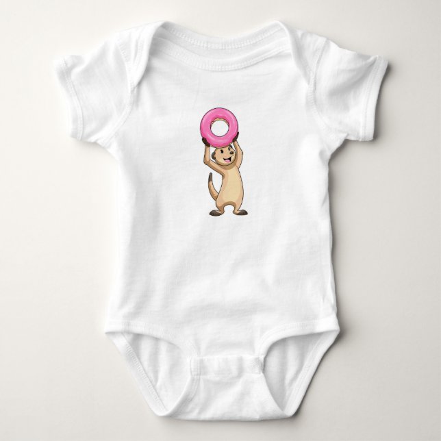 Body Para Bebê Suricata com Donut (Frente)