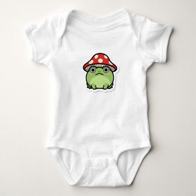 Body Para Bebê Surprised Mushroom Frog (Frente)