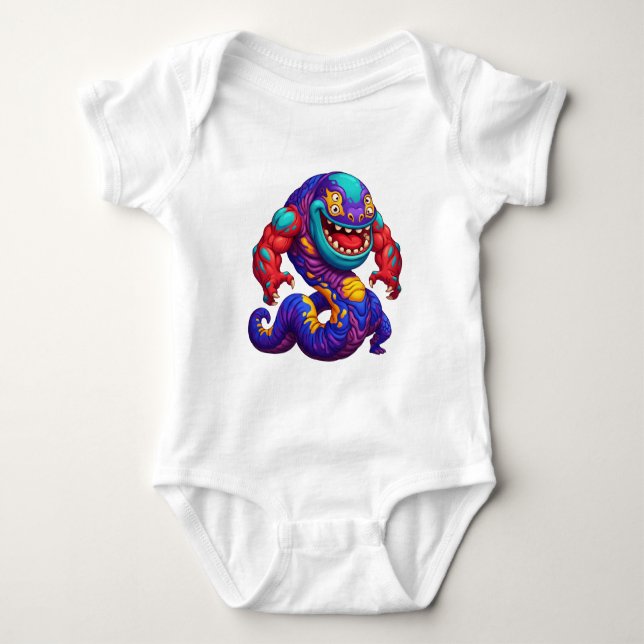 Body Para Bebê Surto de Monstro Vibrante (Frente)