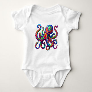 Body Para Bebê Surto de polvo de Neon de polvo de Lula