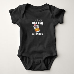 Body Para Bebê Suspensão Gosto Mais De Você Com Whiskey