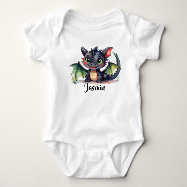 Body Para Bebê Süßer Dabydrache lächelt (Frente)