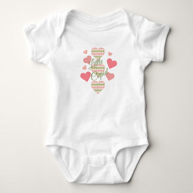 Body Para Bebê Sweet Argyle Heart Collage (Frente)