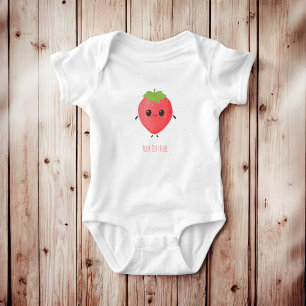 Body Para Bebê Sweet Kawaii Strawberry personalizado