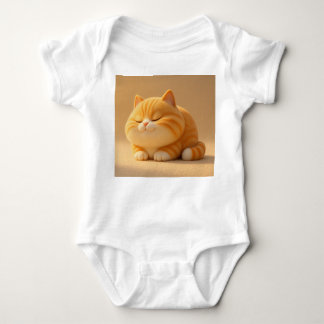 Body Para Bebê Sweet Sleeping Orange Tabby Cat – Baby Bodysuit De