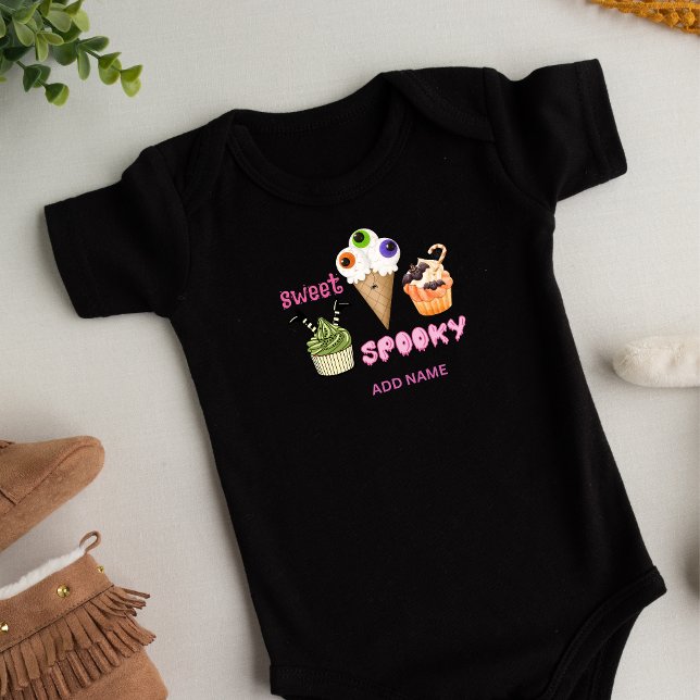 Body Para Bebê Sweet Spooky Personalizado (Personalized Sweet Spooky Baby Bodysuit)