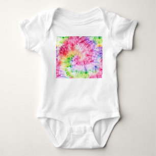 Body Para Bebê Swirls De Verão: Padrões De Tie-Dye Pastel