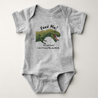 T-Rex Dinosaur Alimenta-me Bebê Roupa Piece Único 