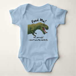Body Para Bebê T-Rex Dinosaur Alimente-me Bebê Roupa Body 