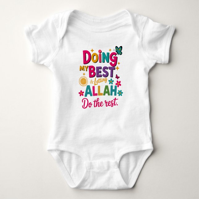Body Para Bebê T-Shirt-Islamic Kids Clothing (Frente)