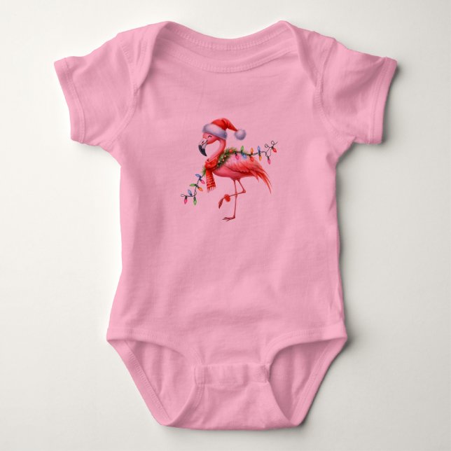 Body Para Bebê T-Shirt-Tropical Christmas Family T Shirts (Frente)