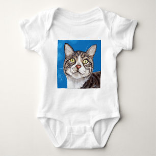 Body Para Bebê Tabby Cat Painting