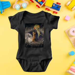 Body Para Bebê Taco Cats & Moon & Universe Baby Jersey Bodô