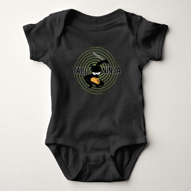 Body Para Bebê Taco Ninja Design - Bebê Jersey Bodycase (Frente)