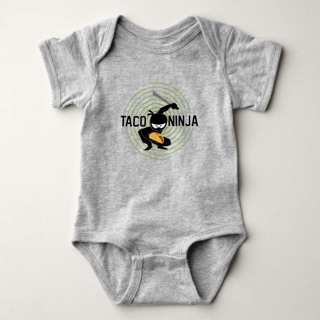 Body Para Bebê Taco Ninja Design - Bebê Jersey Bodycase (Frente)