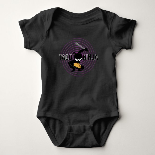 Body Para Bebê Taco Ninja Design - Bebê Jersey Bodycase (Frente)