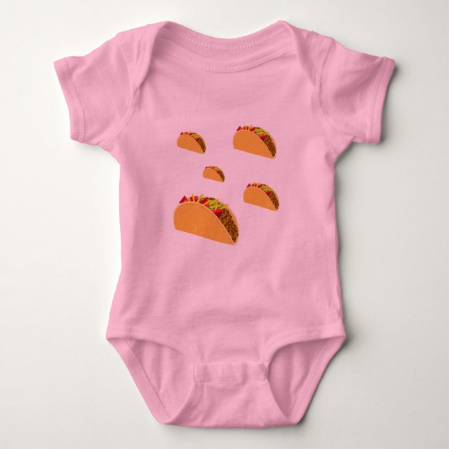 Body Para Bebê Taco Terça-feira Design - Bebê Jersey Bodycase (Frente)