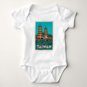 Body Para Bebê Taiwan Dragão E Pagodas De Tigre