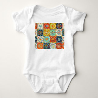Body Para Bebê Talavera, Azulejos, papel de parede mosaico turco.