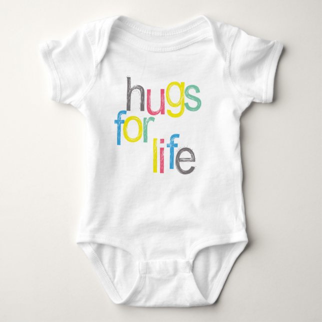 Body Para Bebê Tão bonito! Abraços para a vida (Frente)