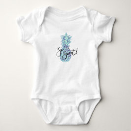 Body Para Bebê Tão Doce! Roupas de Bebê Abacaxi Azul