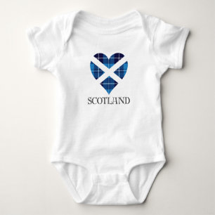 Body Para Bebê Tartan Heart - Escócia
