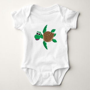 Body Para Bebê Tartaruga bonito dos desenhos animados