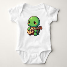 Tartaruga Chibi Cuja Tocação Toca Violão