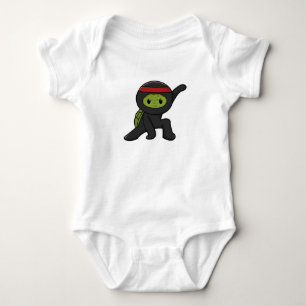 Body Para Bebê Tartaruga com Casca como Ninja