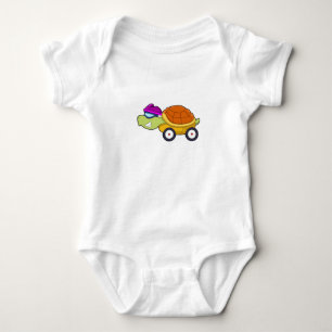 Body Para Bebê Tartaruga com Shell como Carro