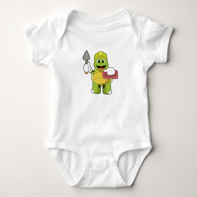 Body Para Bebê Tartaruga como Mason com Pedra (Frente)