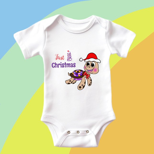 Body Para Bebê Tartaruga de Natal (Criador carregado)