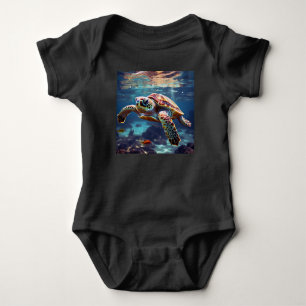 Body Para Bebê Tartaruga marinha.