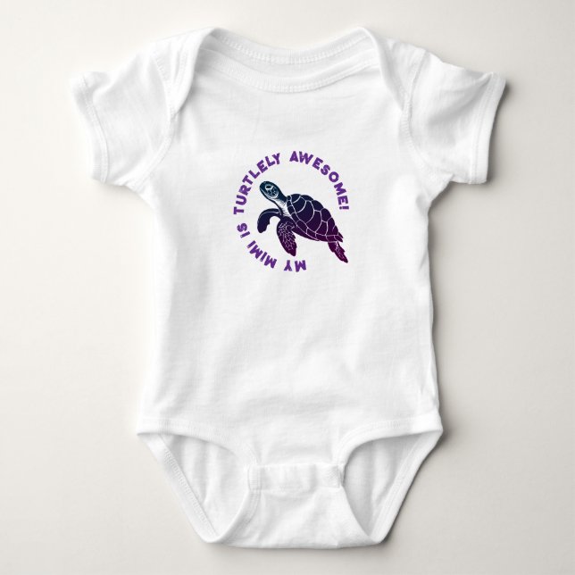 Body Para Bebê Tartaruga Roxa MIMI (Frente)