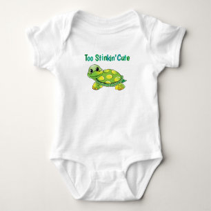 Body Para Bebê Tartaruga Verde e Amarela Muito Cheirosa
