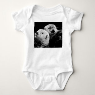 Body Para Bebê Tartes do Mar: Par Branco Negro.
