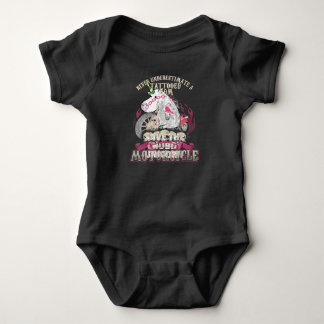 Body Para Bebê Tatuada Mãe Motoqueira Nunca Subestime Moto