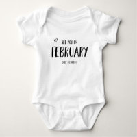 Te Vejo Em Fevereiro Data De Vencimento Bebê Roupa