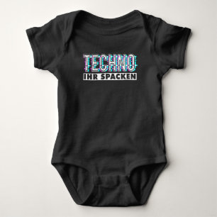 Body Para Bebê Techno Ihr Spacken Raver EDM Musik