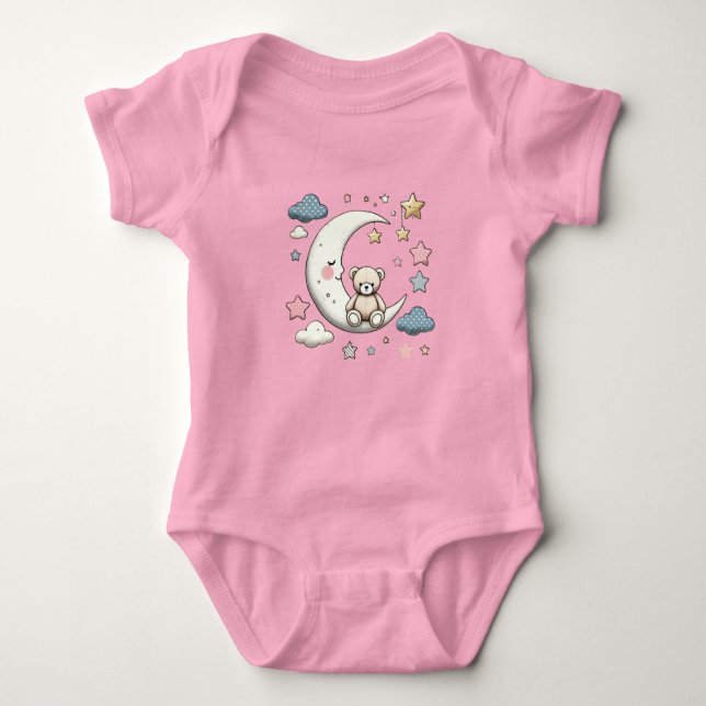 Body Para Bebê Teddy Bear Moon (Frente)