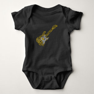 Body Para Bebê Tema de Música de Guitarra Elétrica Eletrônica Dig