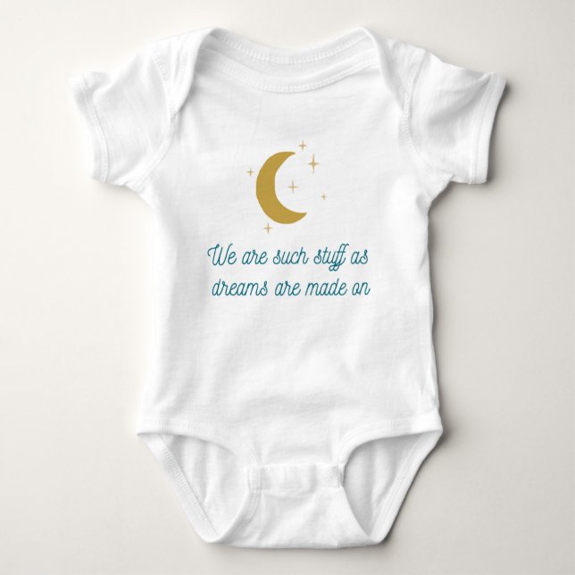 Body Para Bebê Tempest Shakespeare Citação Baby Bodysuit (Frente)